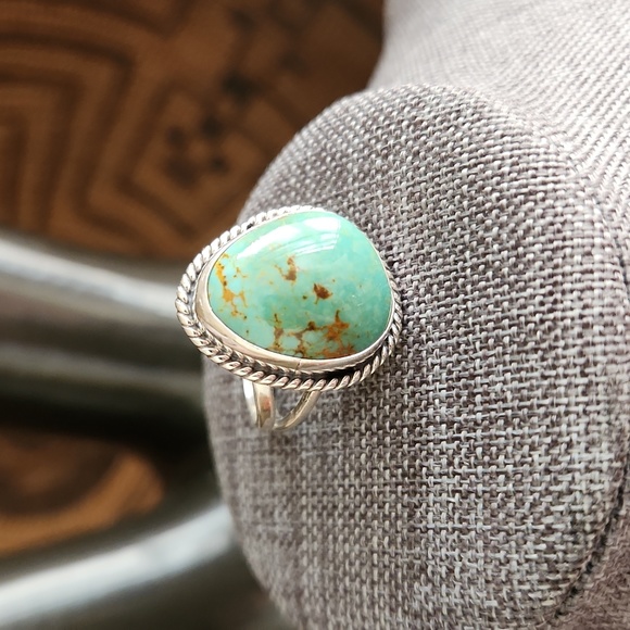 Stunning NWOT Native American Navajo Turquoise & Sterling Ring 💍 💙💚 - Picture 9 of 13